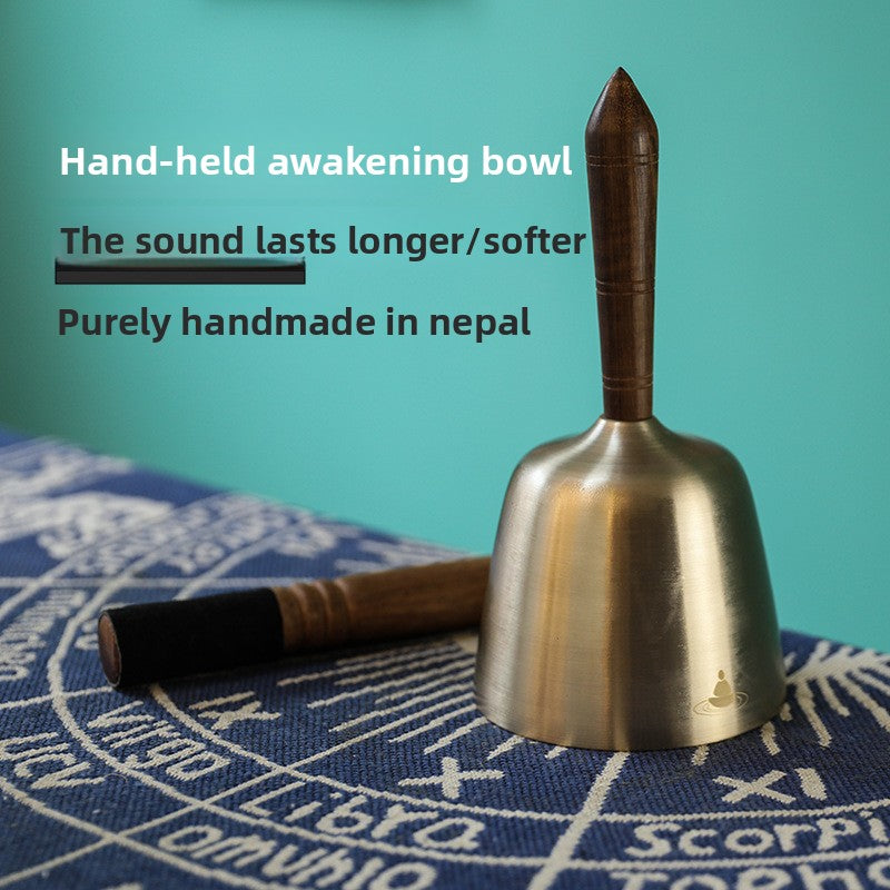 Nepalese Handcrafted Handheld Awakening Bowl Meditation Singing Bowl Copper Buddha Sound Bowl Instrument Healing Bowl Chime Singing Bowl Direct Supply