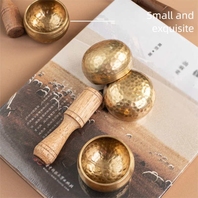 Nepal Mini Singing Bowl Sanskrit Bowl Yoga Meditation Bowl Sound Bowl Copper Chime Meditation Healing Copper Bowl Ornament
