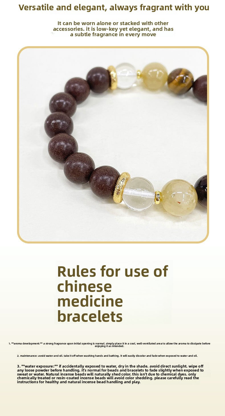Top Rated Chinese Herbal Incense Bead Bracelet Handmade Huangqi Aromatherapy Beads Meditation Prayer Mala Beads for Yoga and Daily Wear