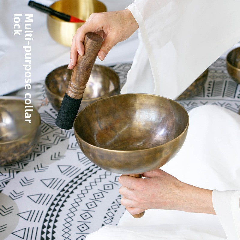 Nepalese Handheld Singing Bowl Stick Detachable Meditation Yoga Healing Buddha Sound Bowl Tibetan Singing Bowl Wholesale