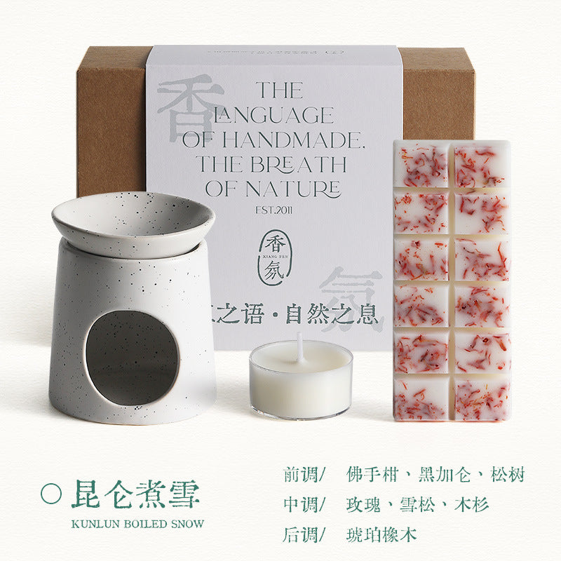 Sample Room Decorations Spa Ceramic Aromatherapy Burner Candle Holder Indoor Fragrance Ornament Atmosphere Aromatherapy Candle Lamp
