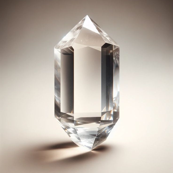 Natural white crystal double-pointed hexagonal column | The essence of heaven and earth, the spiritual channel