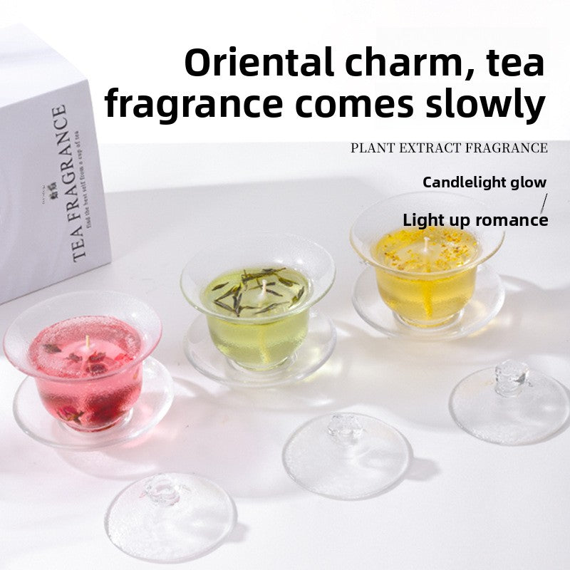 A series of scented jelly candles, Chinese-style home teacups, decorative diffusers, niche gift sets