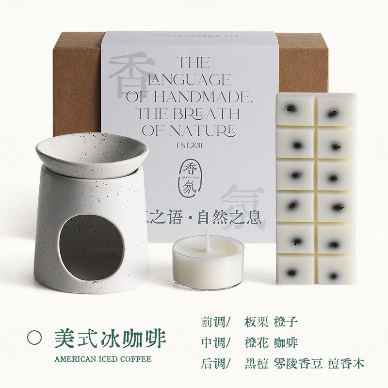 Sample Room Decorations Spa Ceramic Aromatherapy Burner Candle Holder Indoor Fragrance Ornament Atmosphere Aromatherapy Candle Lamp