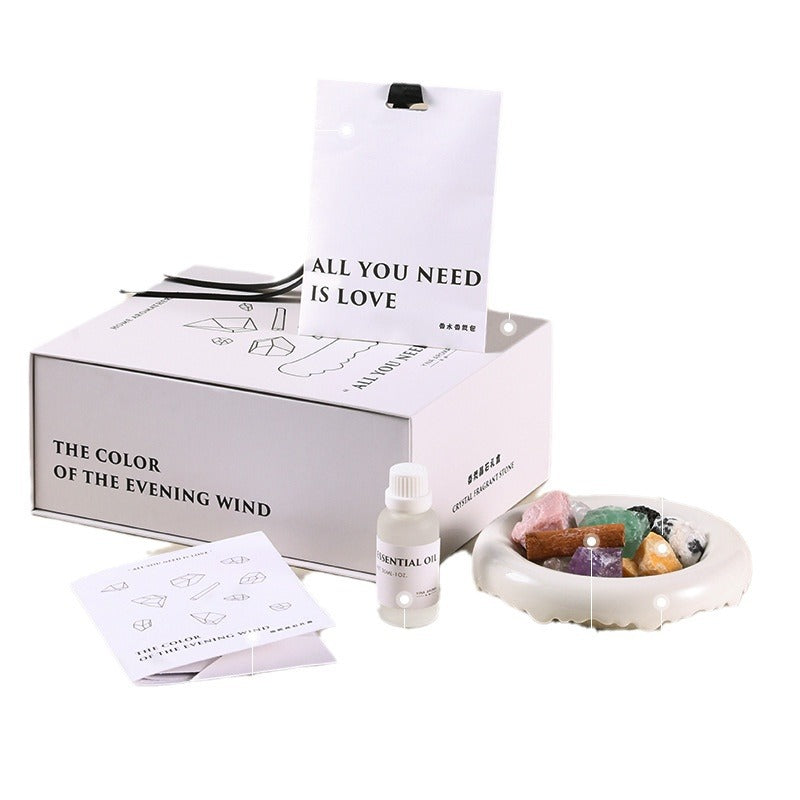 White Moonlight Aromatherapy Crystal Blind Box Gift Box Festival Gift Gift Gift Hand Gift Fire-Free Home Indoor Lasting Diffuse Ornaments