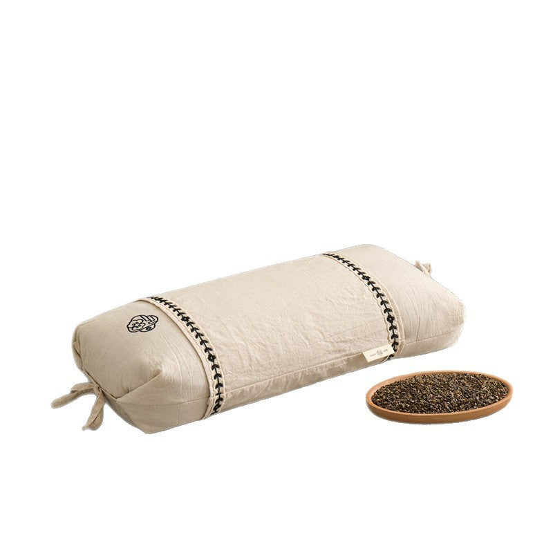 Cotton and Linen Tartary Buckwheat Pillow Cervical Support Improve Sleeping Pillow Single One Class a Maternal and Child Grade Small Pillow Inner Pairs