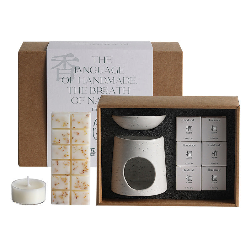 Sample Room Decorations Spa Ceramic Aromatherapy Burner Candle Holder Indoor Fragrance Ornament Atmosphere Aromatherapy Candle Lamp