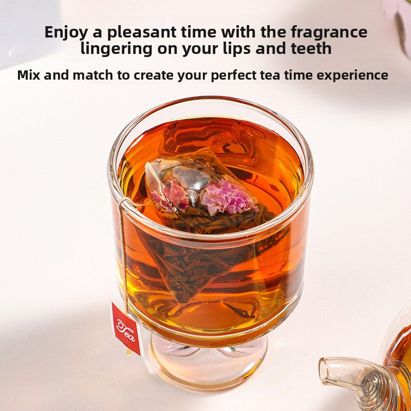 Jasmine Green Tea White Peach Oolong Tea Rose Black Tea Three Canister Set Health Tea Triangle Bag Tea