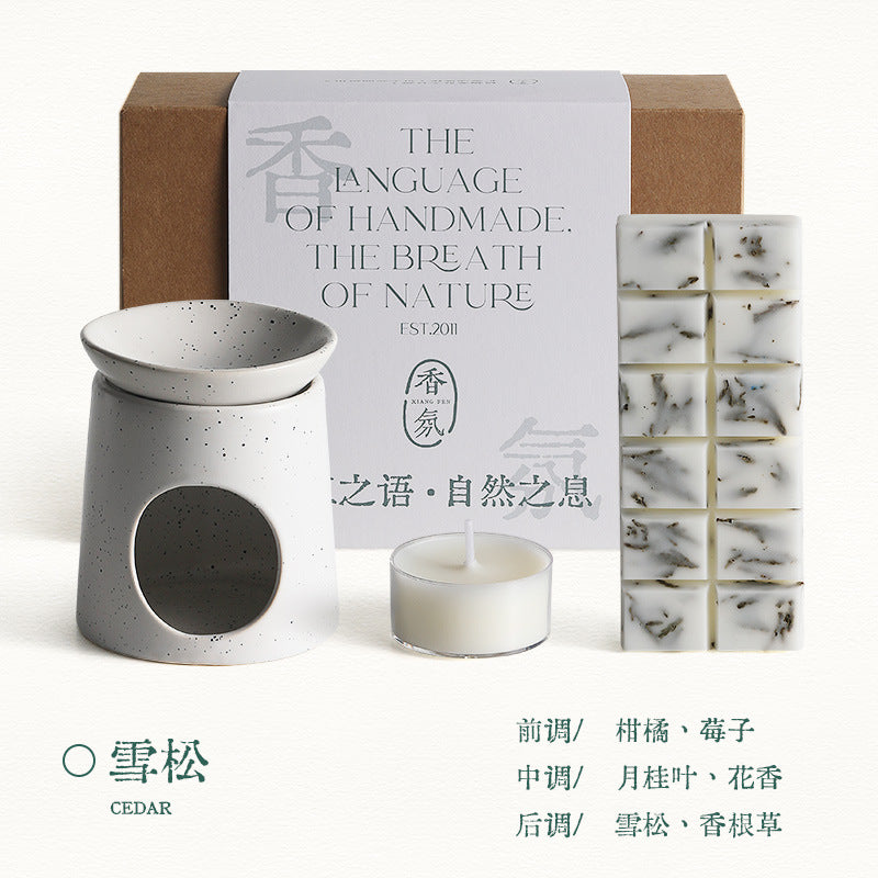 Sample Room Decorations Spa Ceramic Aromatherapy Burner Candle Holder Indoor Fragrance Ornament Atmosphere Aromatherapy Candle Lamp