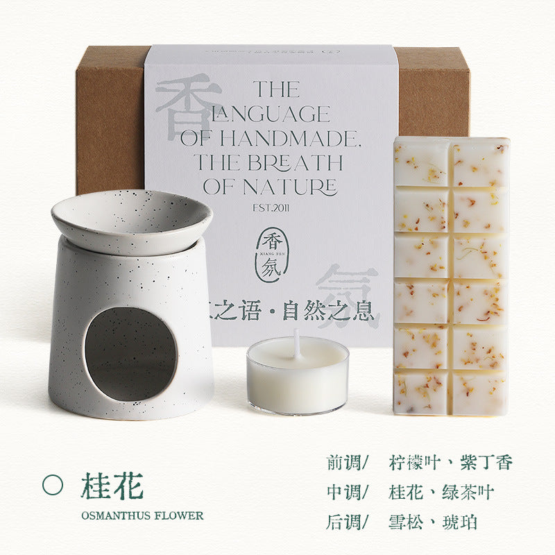Sample Room Decorations Spa Ceramic Aromatherapy Burner Candle Holder Indoor Fragrance Ornament Atmosphere Aromatherapy Candle Lamp