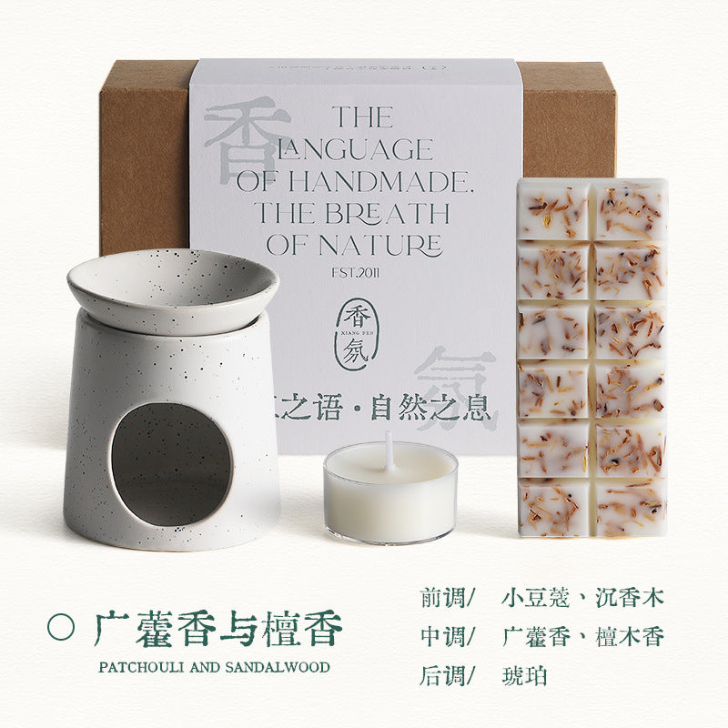 Sample Room Decorations Spa Ceramic Aromatherapy Burner Candle Holder Indoor Fragrance Ornament Atmosphere Aromatherapy Candle Lamp